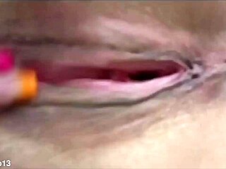 blonde spanish milf fucks on the table showing big clit and tits