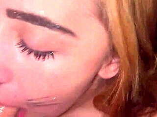 throatfuck sloppy kitty halloween with messy saliva pov action