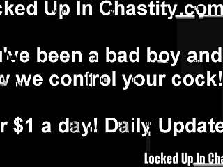 Discover the thrilling chastity game with femdom humiliation and bdsm slave play