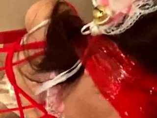 Tied Nana1japan in Cat Ear Cosplay Gagged and Slapped Deepthroat