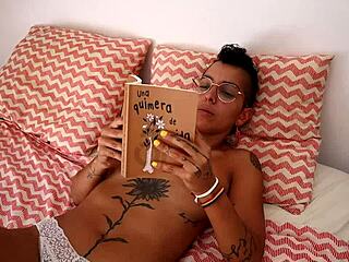 my roommate watches us fuck passionately in the dorm and masturbates.