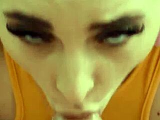 Flip this ass, brunette in leggings gets face fucked and squirts nude in Italian sport reality