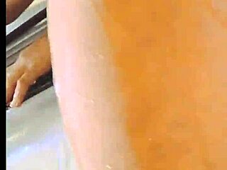 Brunette Takes a Sensual Hose Bath Washing Car