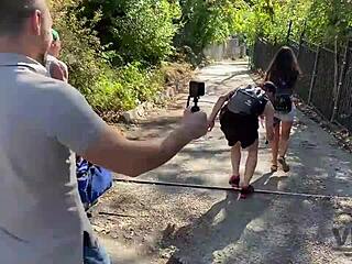 Watch five guys cum all over that stupid bitch!