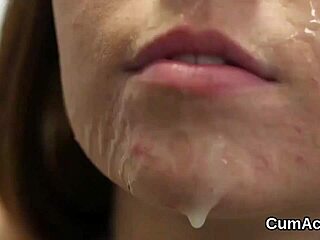 i got cum all over my face, ate every drop, oops