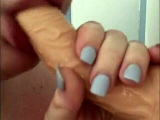 I slipped in the shower with my toys and gave a sloppy blowjob