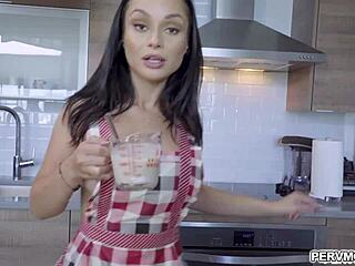 Horny stepmom takes control with a wild cowgirl ride on young stepson