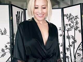 Wow! Vicky Vette oils up Cristi Ann for steamy massage!