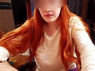 Stepfather, take off my clothes while I suck you in front of the mirror, she says, then begs for fucking on the couch with close-up pussy views.