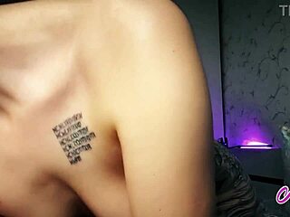 sweet asian girl oils up big ass and rides monster dildo