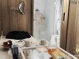 Cassiana costa receives facial in sexy session.