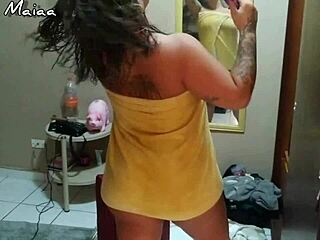 Watch Victoria Dias ride that cock hard, showing off her tits and nipples! So intense!