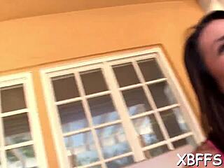 Lusty teen 18+ies bend over for hardcore blowjobs