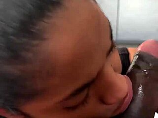 Blowjob pov to a big cock with cum in the mouth - amateur couple - nysdel