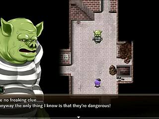 karryn fingers herself to powerful anal orgasm in prison hentai