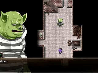 karryn fingers herself to powerful anal orgasm in prison hentai