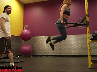 Personal Trainer Gives Private Gym Lesson With Intense Action