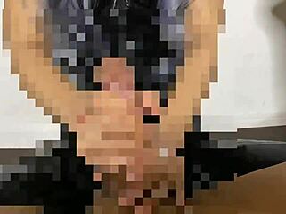 the intense pleasure of a silent lotion handjob on my erect cock