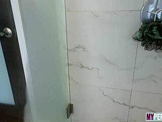 Joanna angel bent over in bathroom for doggystyle riding and cumshot with big tits