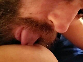 Stepson wakes stepmom with nipple sucking and pussy fucking