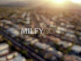 milfy curvy mature syren rides his young 18+ cock poolside while getting her big tits sucked and deepthroated