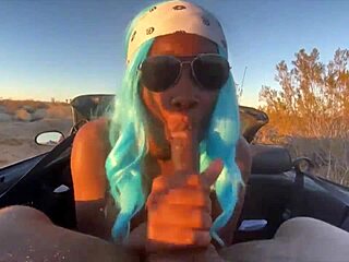 I'm suckin' that big black cock sloppy in public, deepthroatin' for the cumshot.