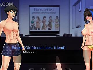 Yo, in Confined with Goddesses Cap 19, sexy chica gives me a hot blowjob while my bestie jerks me off!