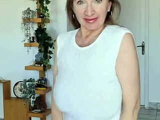 Hot milf MariaOld shakes her huge natural boobs.