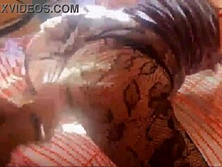 the french amateur in white satin panties and red dress with fishnet heels does clothed sex, doggystyle, blowjob, and ass to mouth