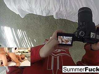 Sexy Summer Brielle Fucks Brunette Teen Addison in Hot Lesbian Action