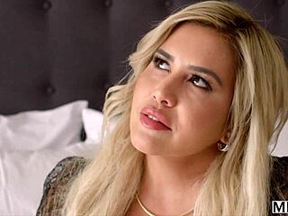 caitlin the milf catches the contractor jerking off in lingerie