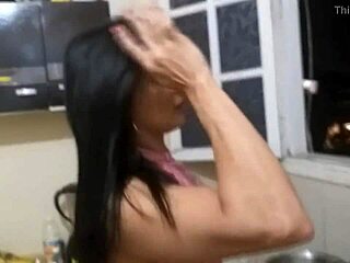 i went to the kitchen for dinner but got my ass fucked by that brazilian brunette