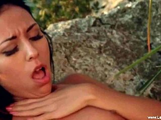 Martina kisses and licks Nikol, making her so aroused in lesbian fun