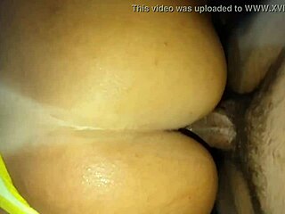 The lover fucks blonde ass doggy style