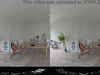 Stasyqvr Presents 180 Vr Experience With Meganq Undressing In Body Stockings, Revealing Beautiful Shaved Body