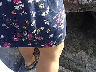 First time outdoor public fuck turns into passionate adventure