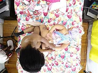 Black christ dominates vixen vanity's big ass with monster cock backstage overhead view