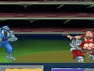 Asukina's Rough Sex Wrestling with Huge Cock on Antique Ring in Hentai