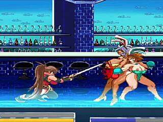 Asukina's Rough Sex Wrestling with Huge Cock on Antique Ring in Hentai