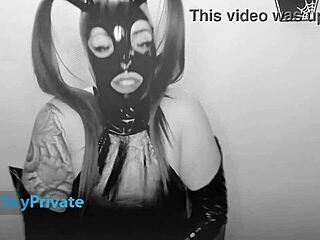 mistress emily doomed gives me squeaky pvc joi with latex teasing and gloves in this private session.