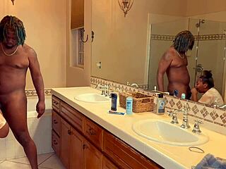 fun with ebony stepsister's big booty at pool