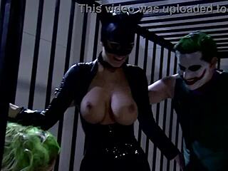 Joker fucks harley quinn and catwoman with a big cock in a fantastic threesome