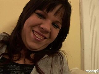 Sexy brunette Dorothy gets her shaved pussy fucked and cummed on