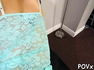 Sexy nude teen sucking big cock in POV blowjob 😘