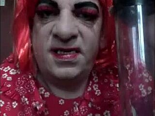 Mark Wright, a bisexual crossdressing sissy, begs for piss to swallow