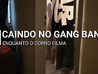 Hey, watch us bang in gangbang at home with four buddies while he just films