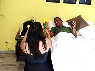 stubborn latina psychiatrist flashes her big ass and tits to calm the horny patient