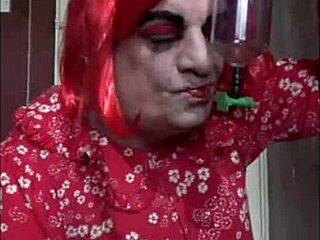 Mark Wright, a bisexual crossdressing sissy, begs for piss to swallow