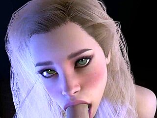 blonde bombshell deepthroats with choking gagging