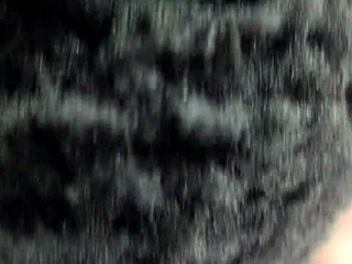 homemade pov of ebony woman over the counter